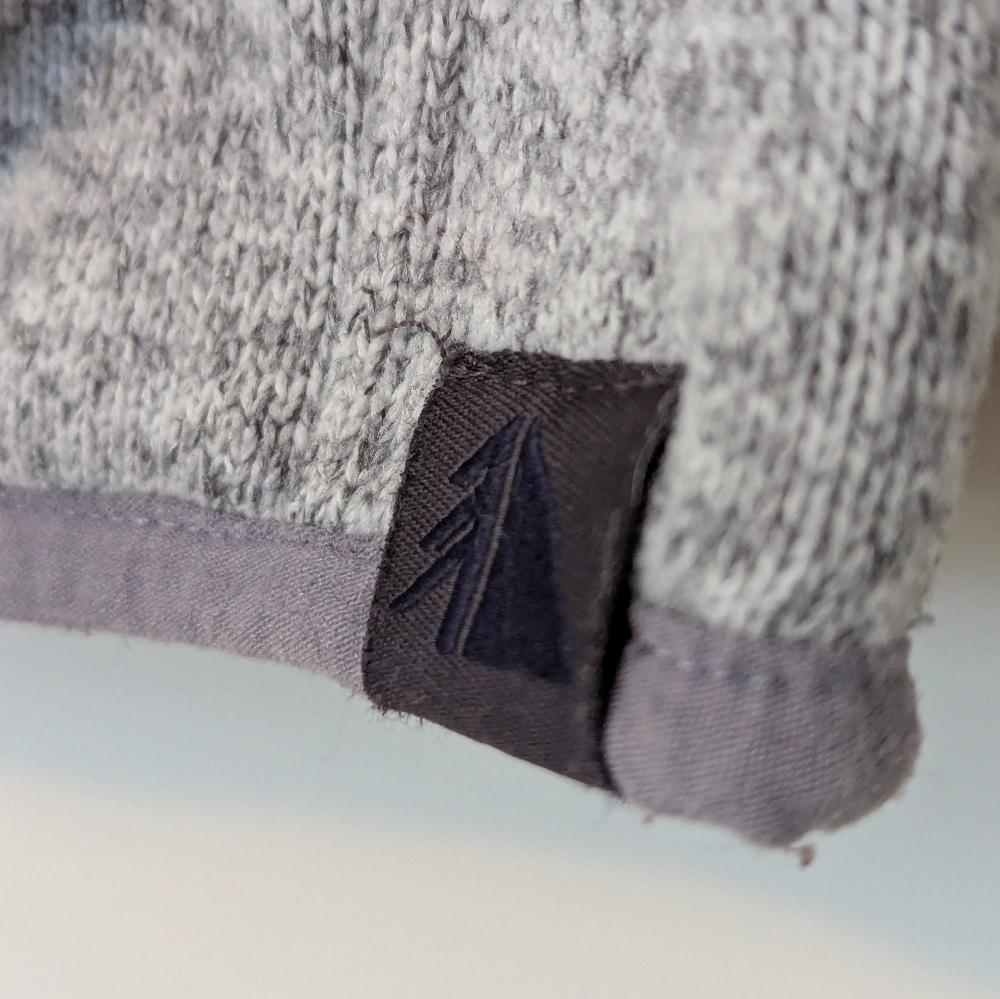 L.L.Bean Gray Heathered Pewter Sweater Fleece Pullover, Petite Small - Picture 6 of 7